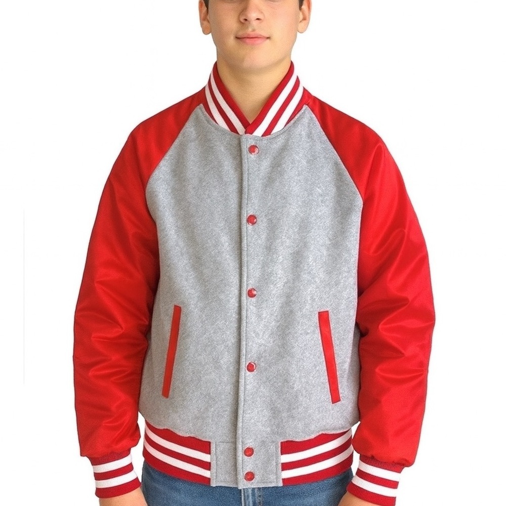 VTG 90’s Chalk Line Red Nylon Satin Fleece Unisex Jacket, Sz‎ 18/20, NWT